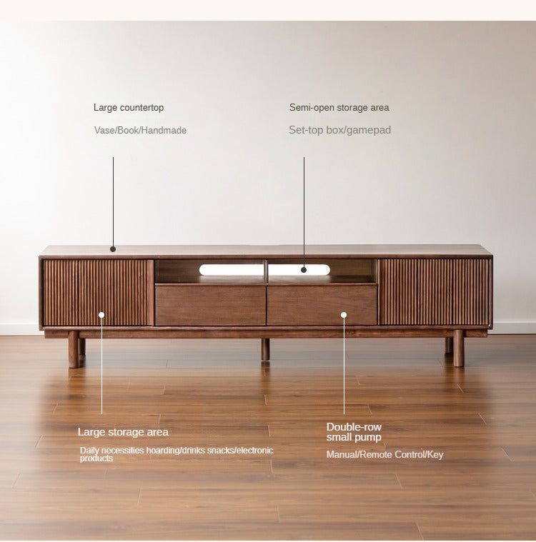 Black Walnut, Ash Solid Wood TV cabinet.