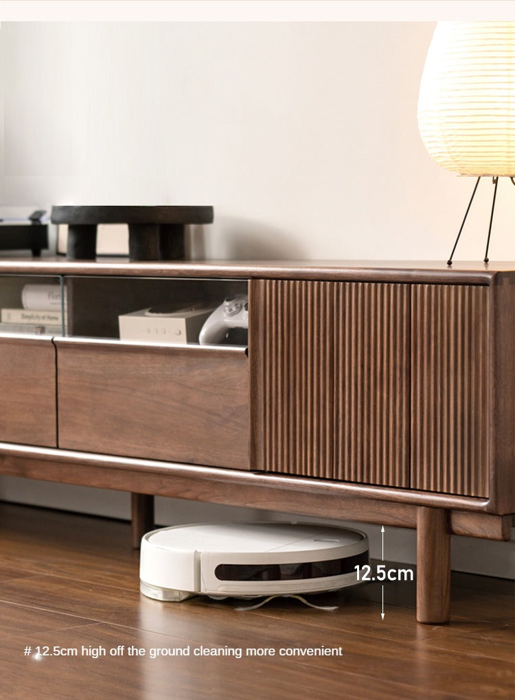 Black Walnut, Ash Solid Wood TV cabinet.