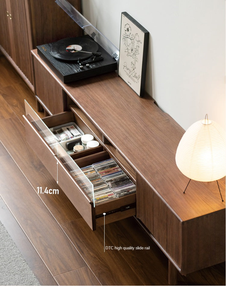 Black Walnut, Ash Solid Wood TV cabinet.