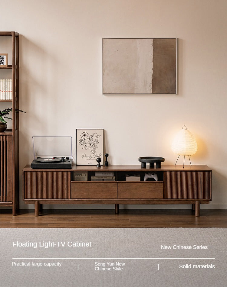 Black Walnut, Ash Solid Wood TV cabinet.