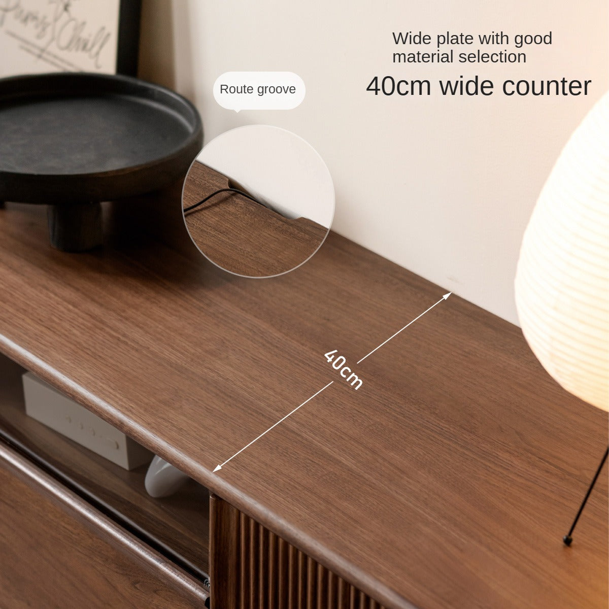 Black Walnut, Ash Solid Wood TV cabinet.