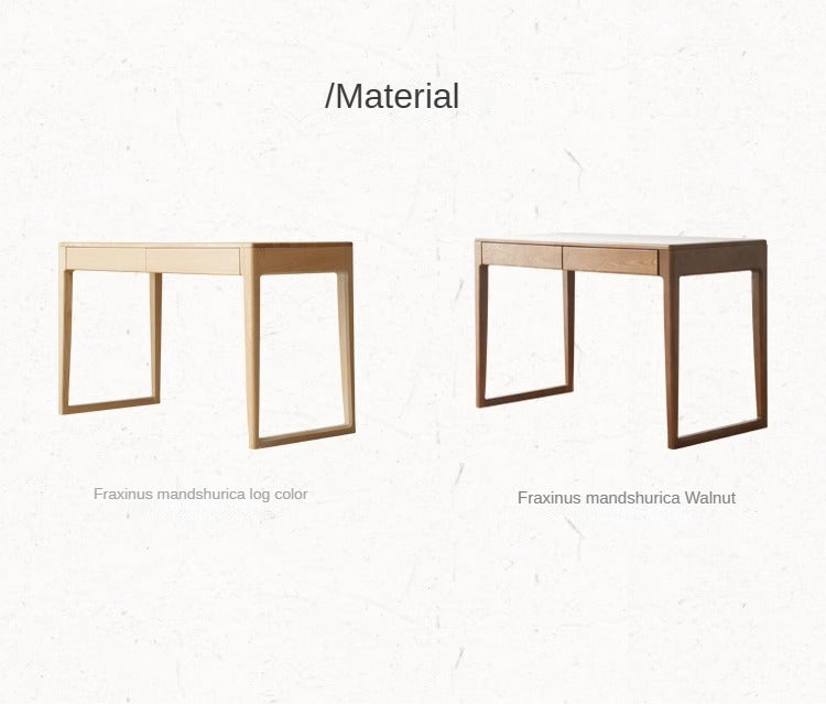 Ash Solid Wood Modern Computer Desk