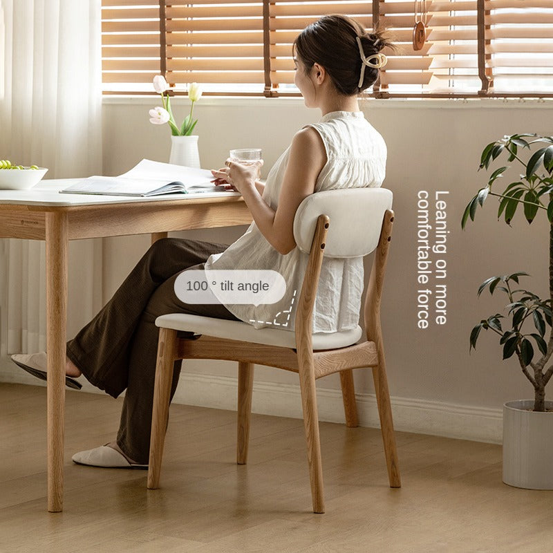 Ash Solid Wood Modern Simple Dining Chairs 4 pcs