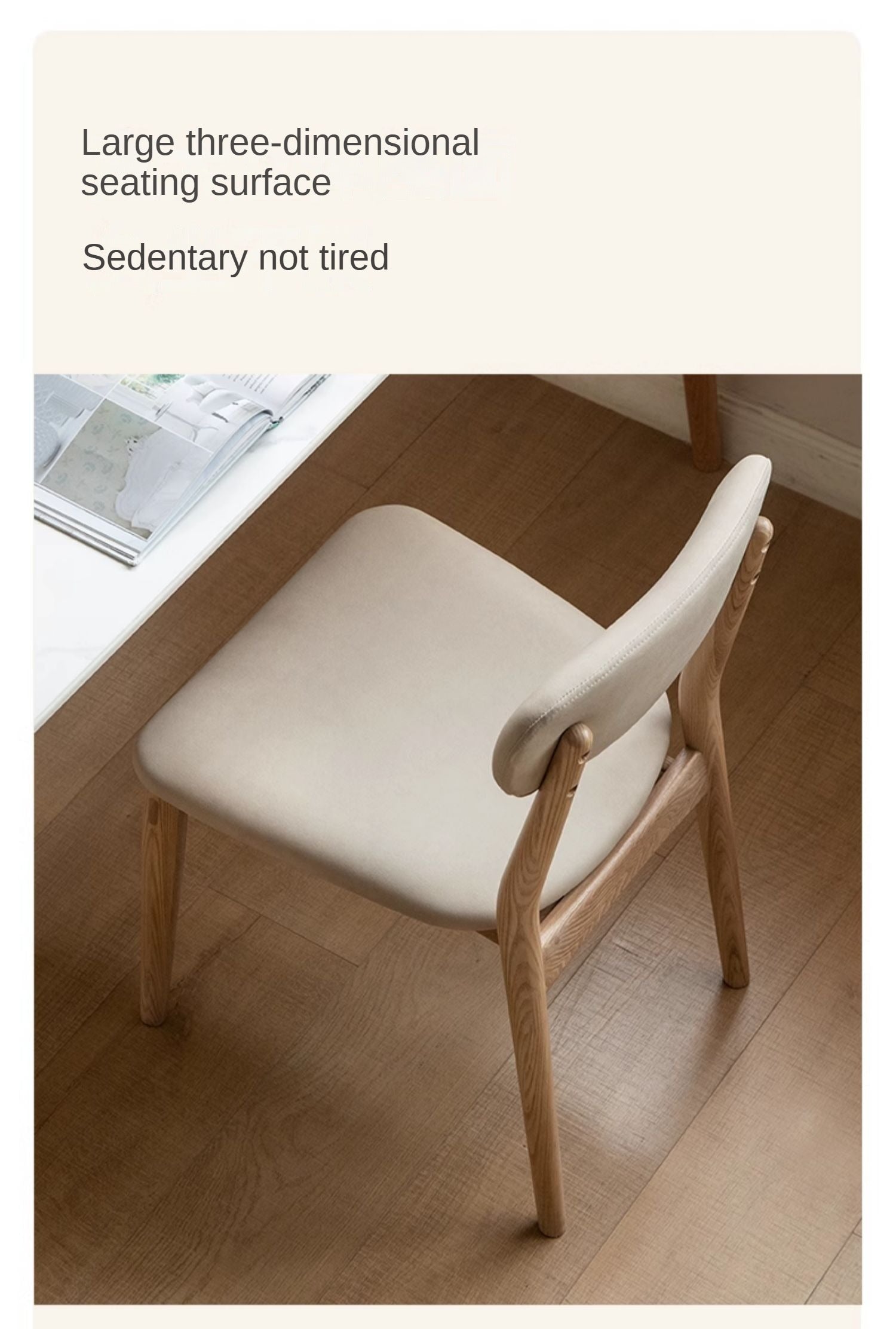 Ash Solid Wood Modern Simple Dining Chairs 4 pcs