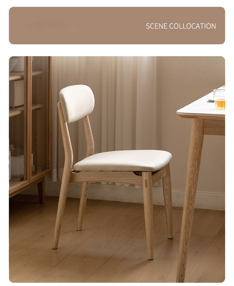 Ash Solid Wood Modern Simple Dining Chairs 4 pcs