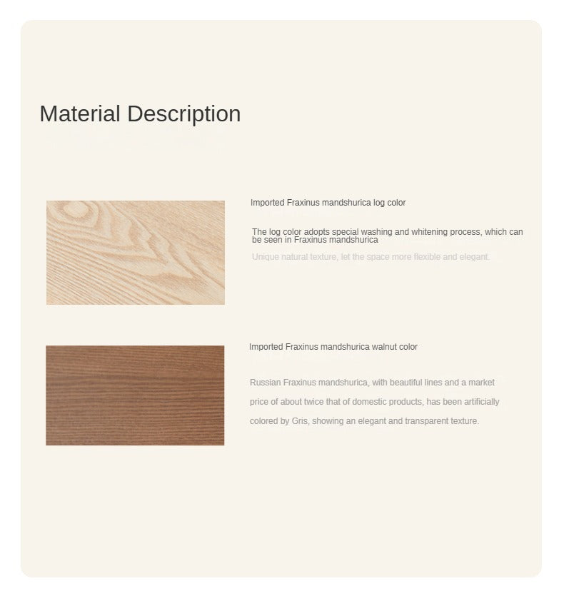 Ash Solid Wood Modern Simple Dining Chairs 4 pcs