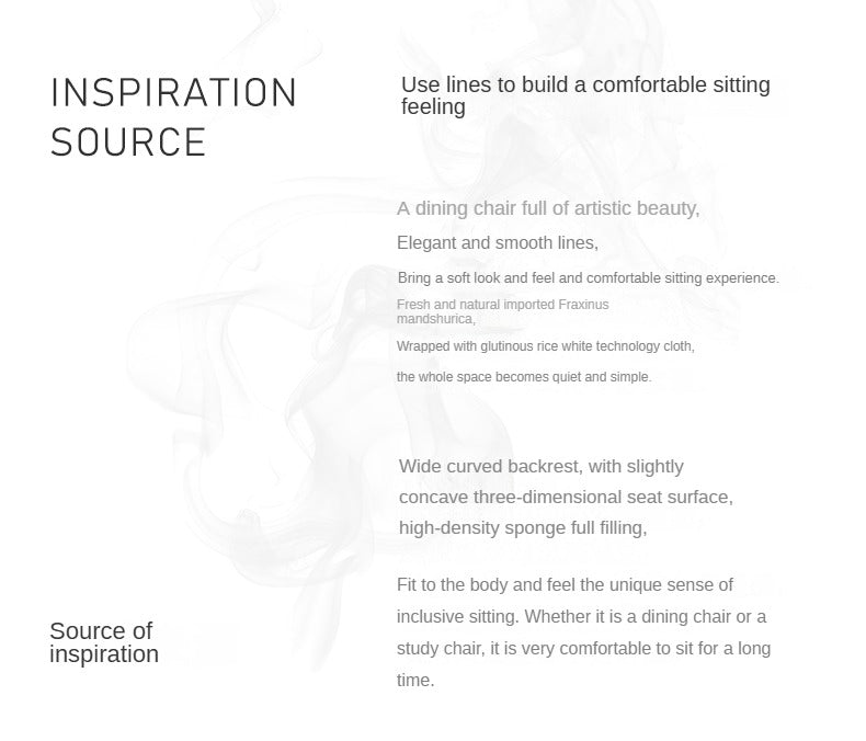 Ash Solid Wood Modern Simple Dining Chairs 4 pcs