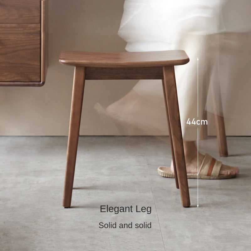 Black Walnut, Ash, Oak Makeup Stool Dressing Stool
