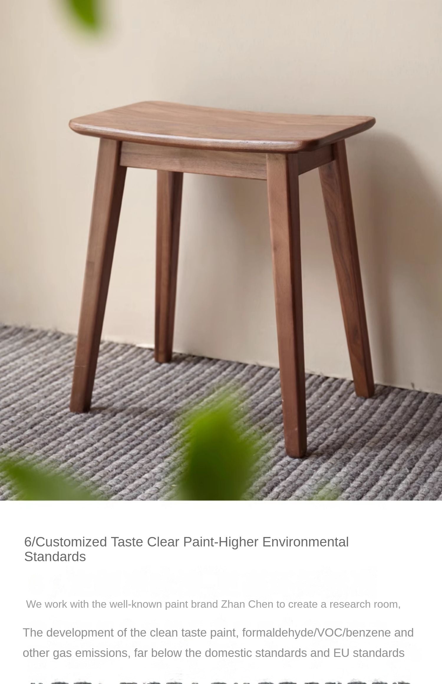 Black Walnut, Ash, Oak Makeup Stool Dressing Stool