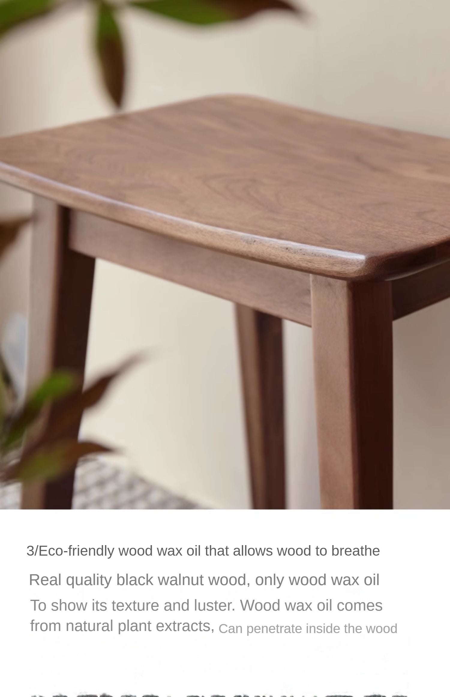 Black Walnut, Ash, Oak Makeup Stool Dressing Stool