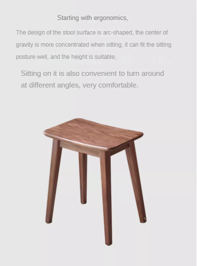 Black Walnut, Ash, Oak Makeup Stool Dressing Stool