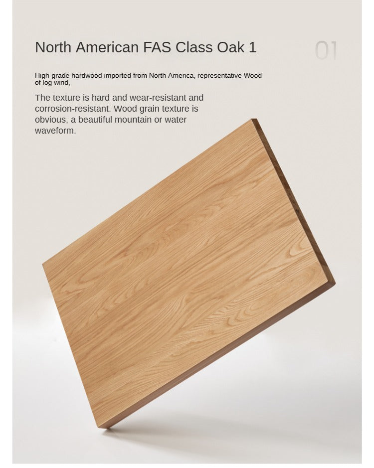 Oak, Ash Solid Wood Integrated Display Bookcase.