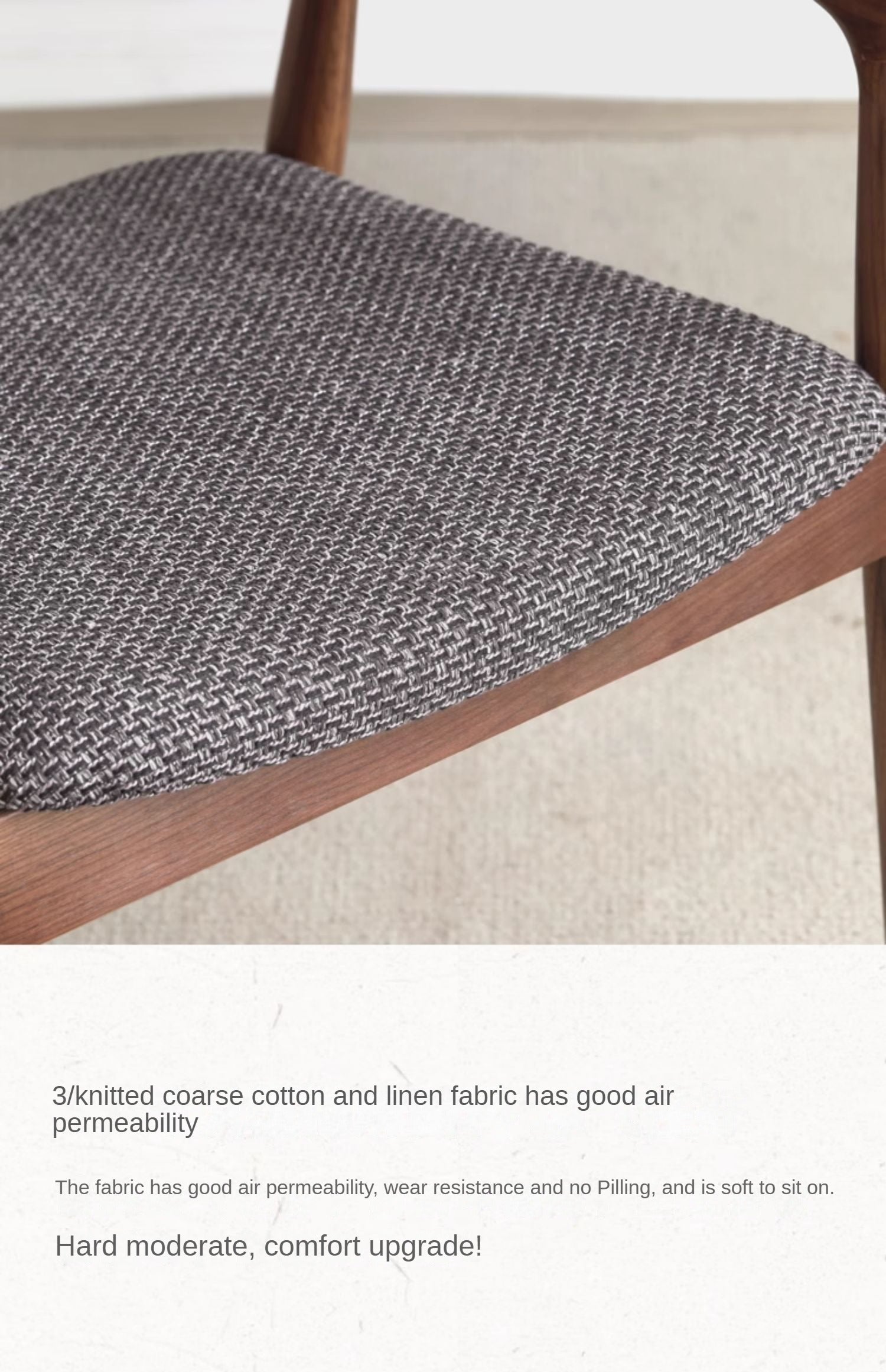 Ash Solid Wood Makeup Chair Dining Chair