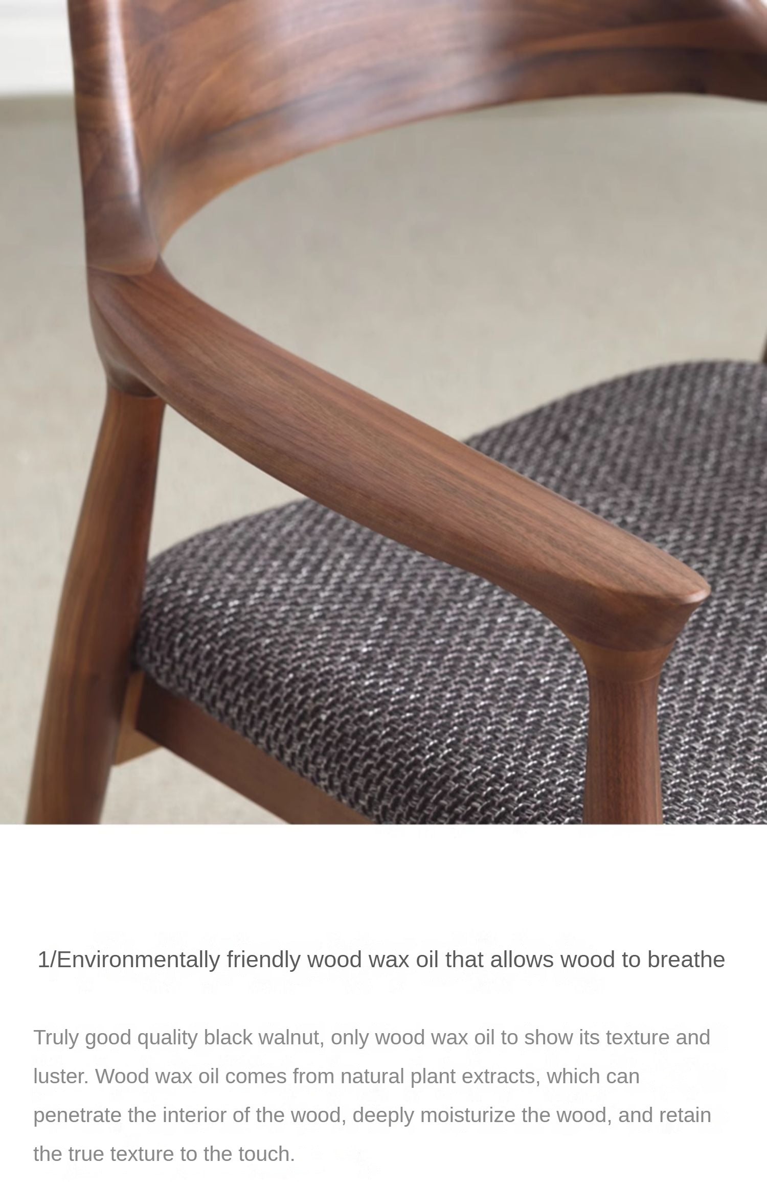 Ash Solid Wood Makeup Chair Dining Chair