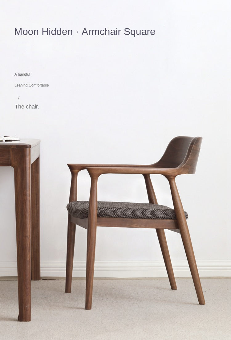 Ash Solid Wood Makeup Chair Dining Chair