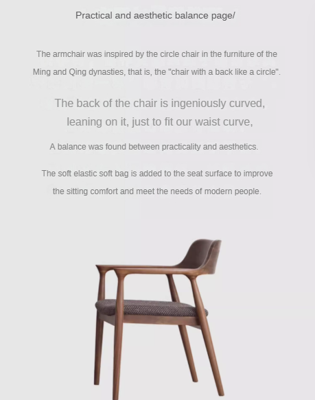 Ash Solid Wood Makeup Chair Dining Chair