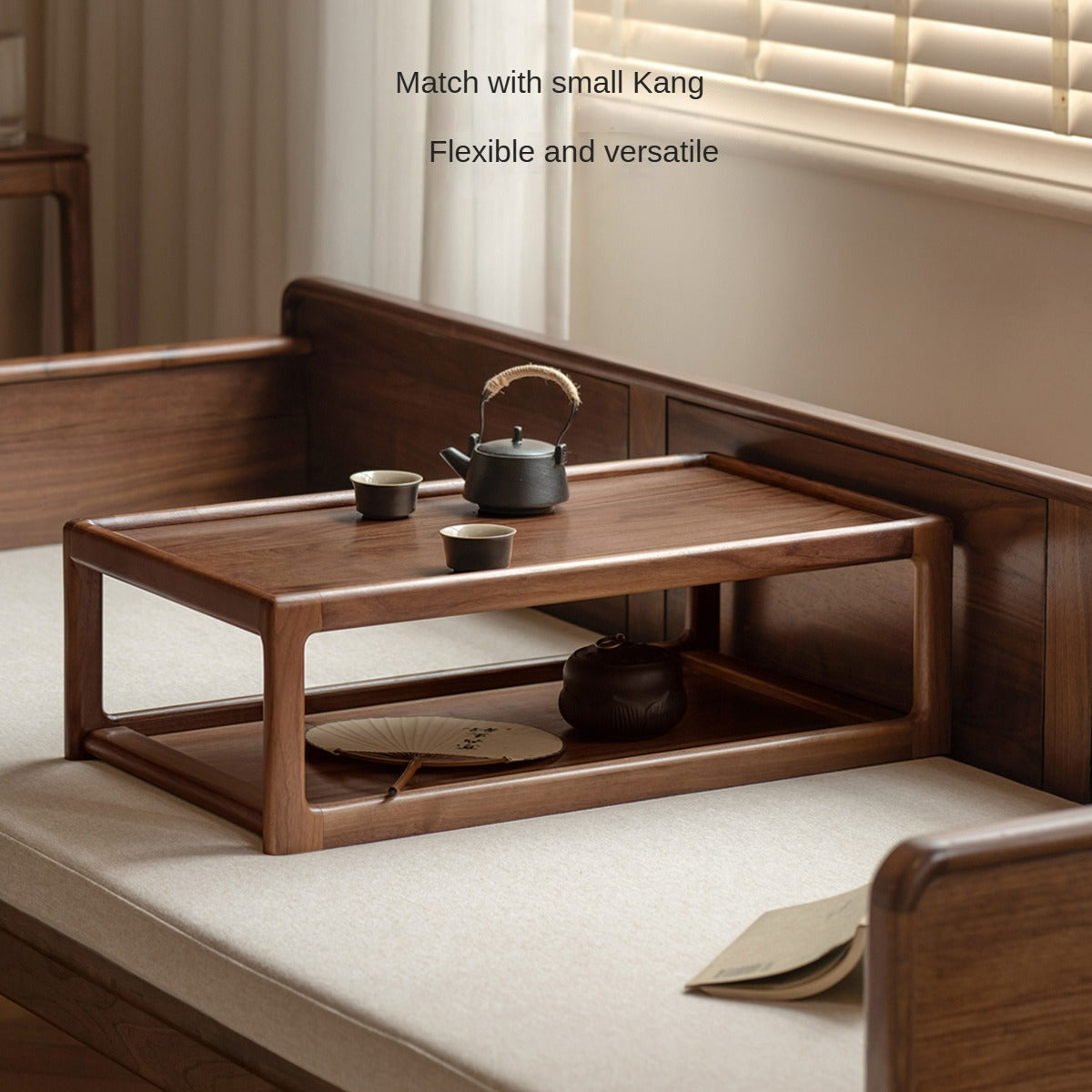 Black Walnut, Oak solid wood Bed New Chinese Style.
