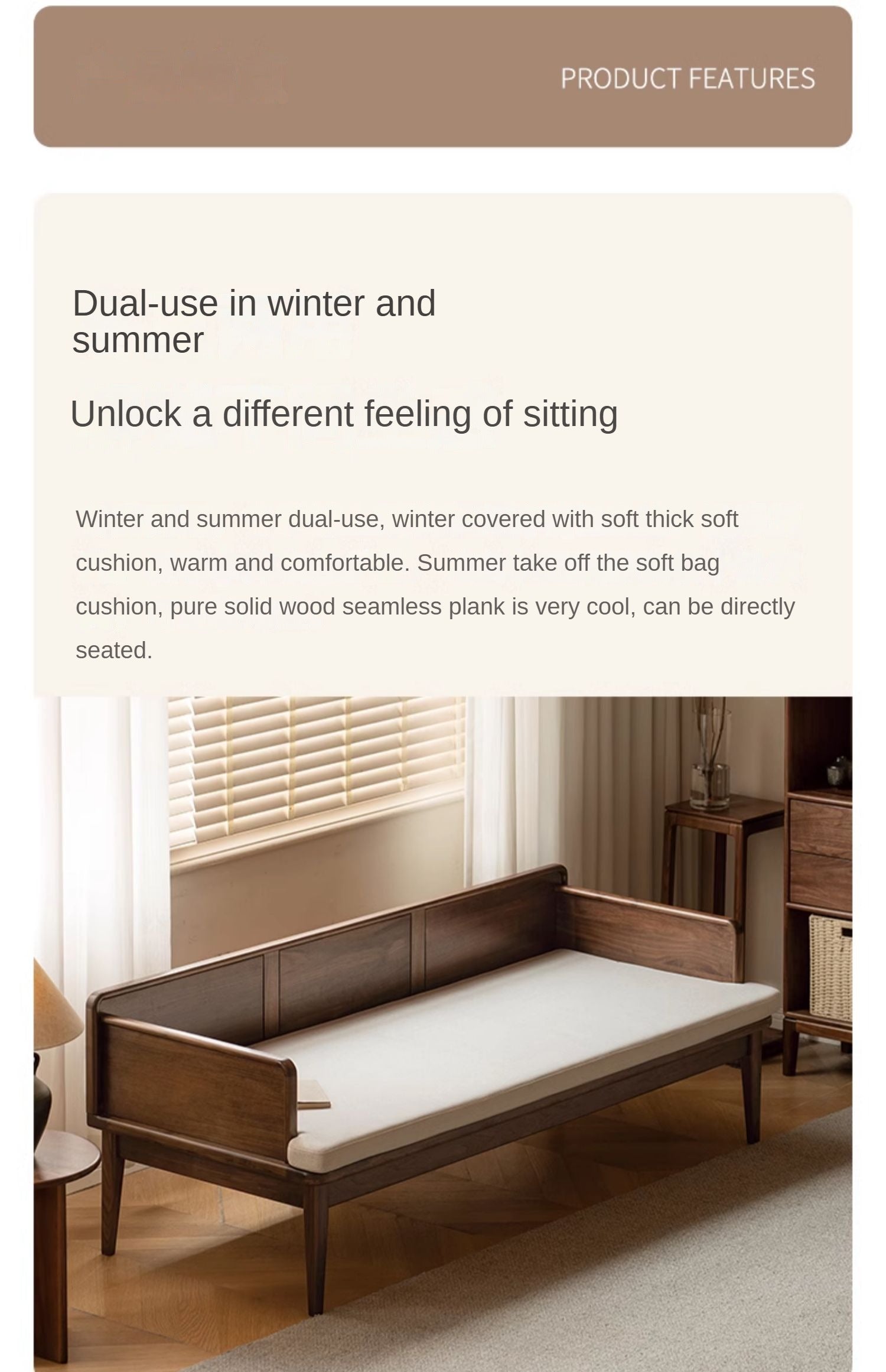 Black Walnut, Oak solid wood Bed New Chinese Style.