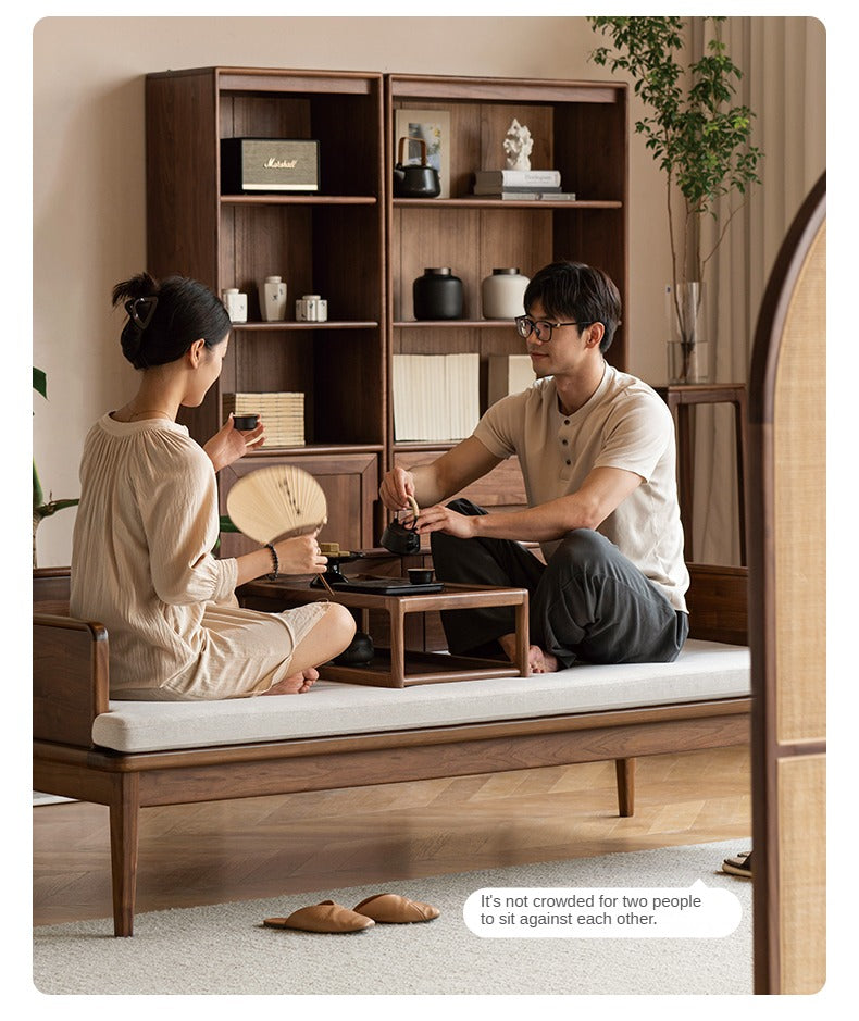 Black Walnut, Oak solid wood Bed New Chinese Style.