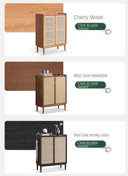 Oak, Black Walnut, Beech Solid Wood Shoe Cabinet