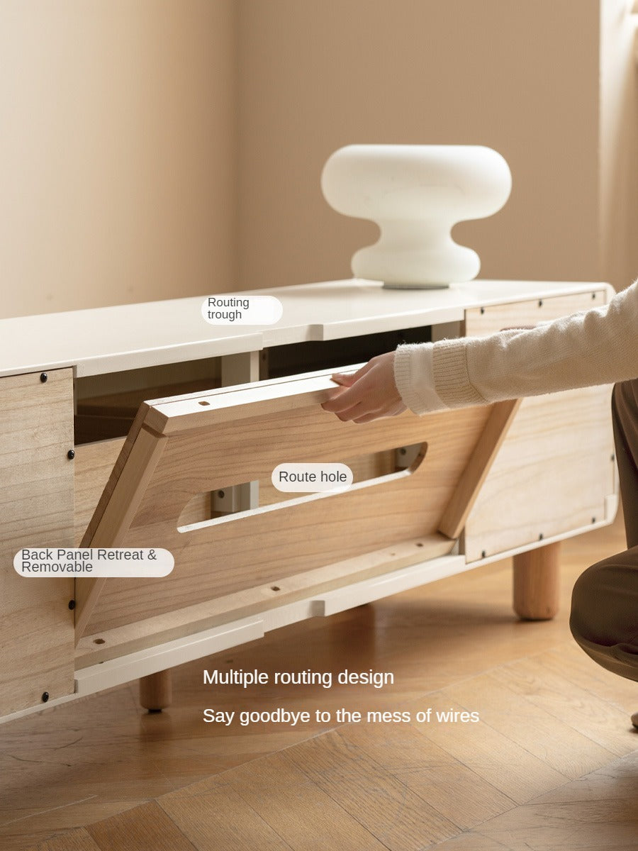 Poplar Solid Wood TV Cabinet with Drawers.