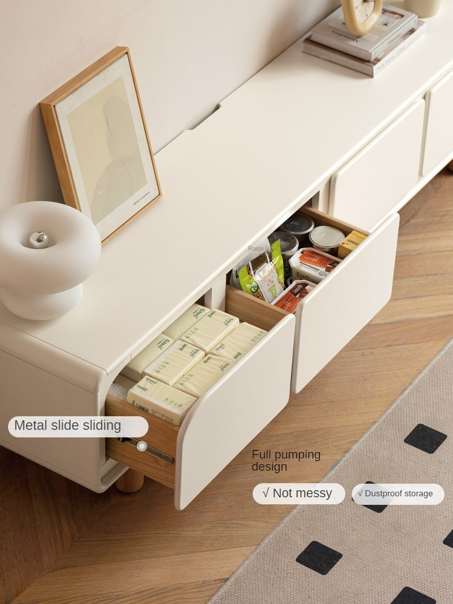 Poplar Solid Wood TV Cabinet with Drawers.