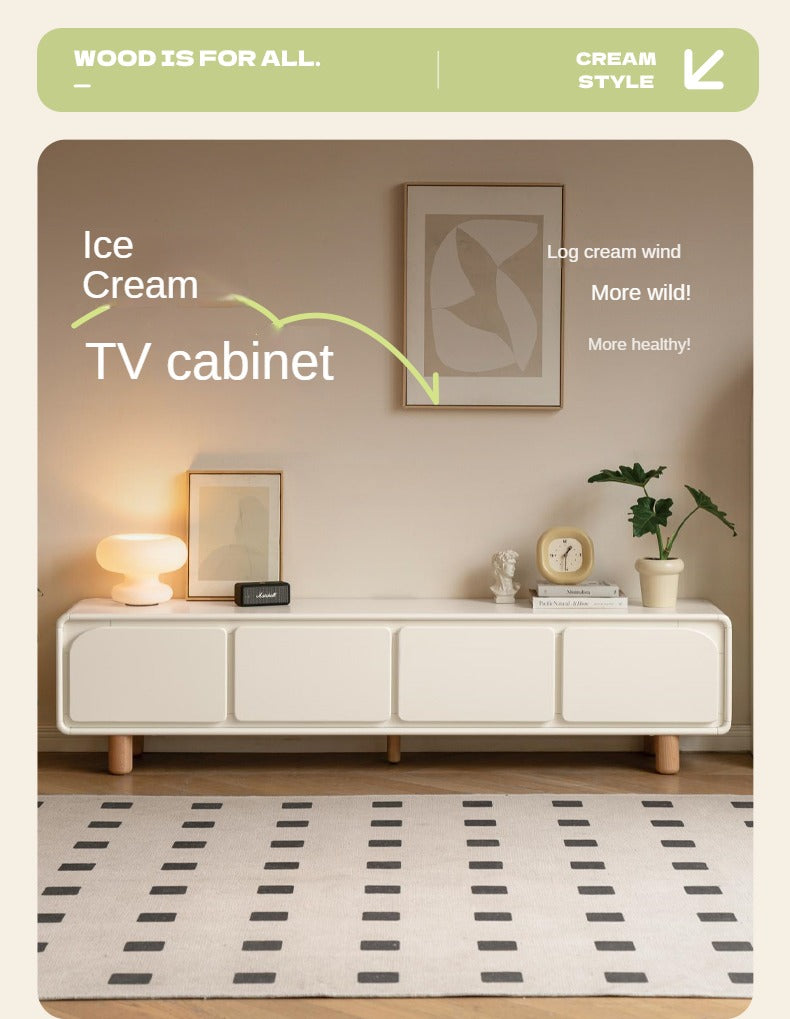 Poplar Solid Wood TV Cabinet with Drawers.