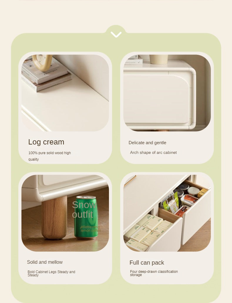 Poplar Solid Wood TV Cabinet with Drawers.