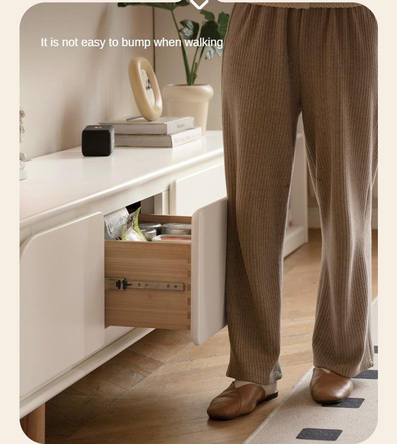 Poplar Solid Wood TV Cabinet with Drawers.