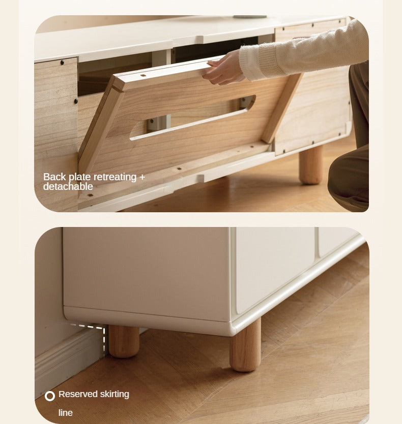 Poplar Solid Wood TV Cabinet with Drawers.