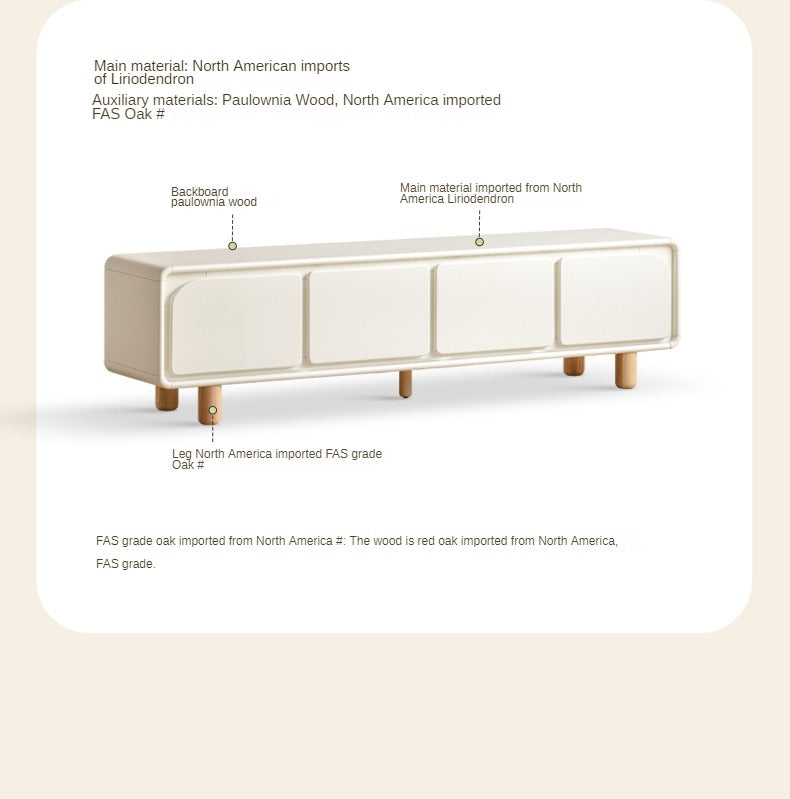 Poplar Solid Wood TV Cabinet with Drawers.