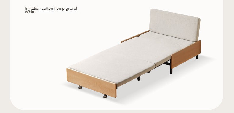 Beech Solid Wood Sofa Ull Out Retractable Single Bed.