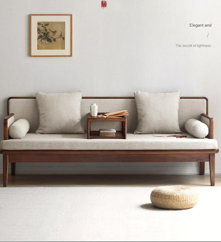 Black Walnut, Ash Solid Wood Sofa new Style