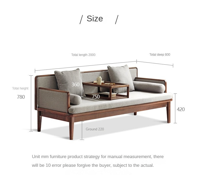 Black Walnut, Ash Solid Wood Sitting Sofa new Chinese Style.