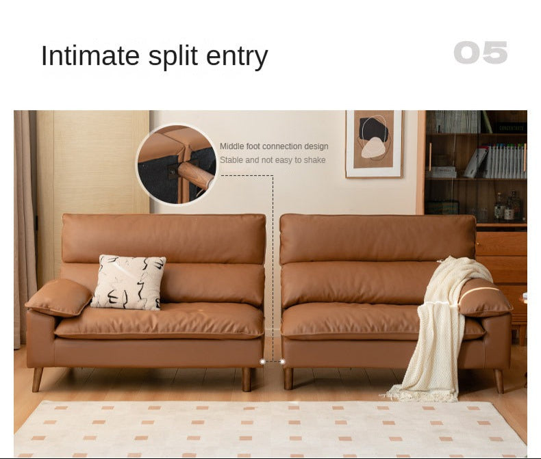Fabric High Back Straight Sofa Modern.