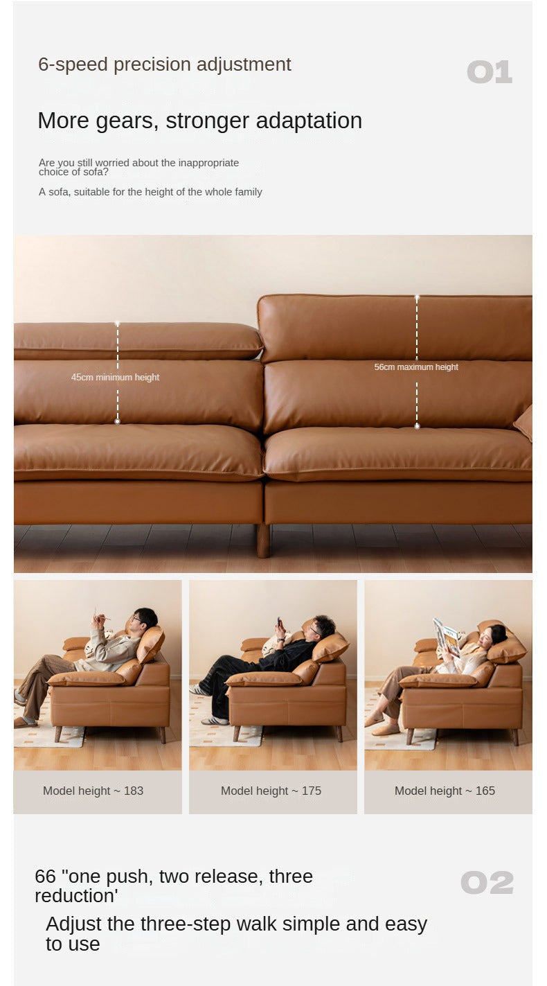 Fabric High Back Straight Sofa Modern.