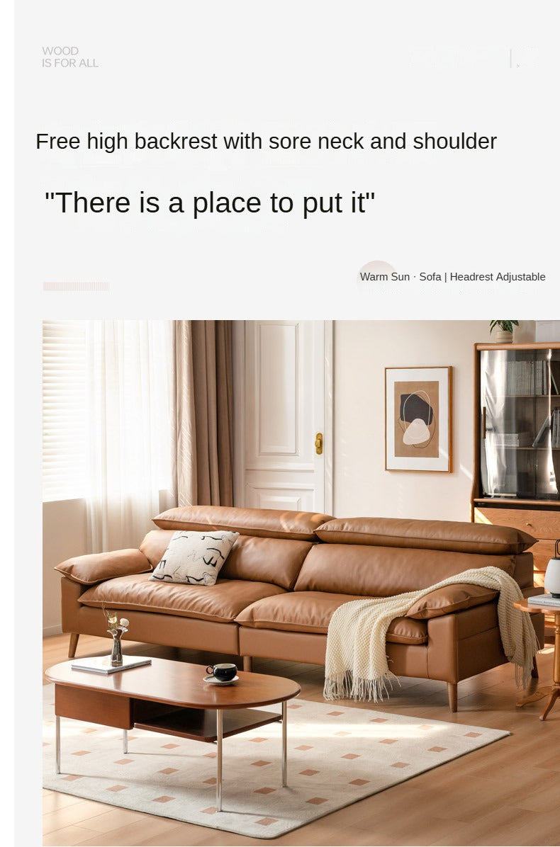 Fabric High Back Straight Sofa Modern.