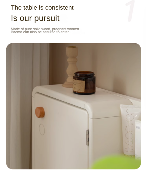 Solid Rubberwood Cream Style Dressing Table With Makeup Mirror.