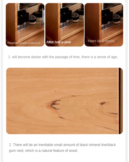 Cherry Solid Wood Retro Dressing Table.