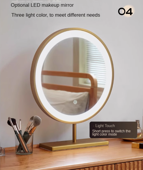 Oak Solid Wood Retro Style Retractable Dressing Table.