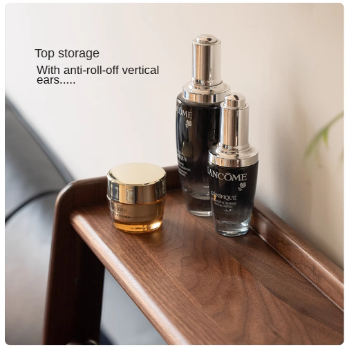 Black Walnut, Sandalwood Solid Wood Lighted Dressing Table.