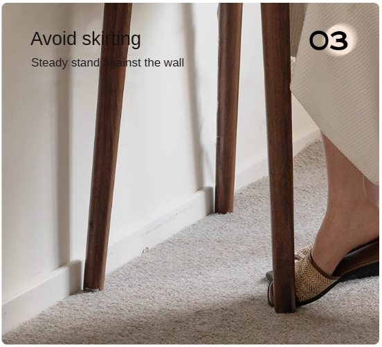 Black Walnut, Sandalwood Solid Wood Lighted Dressing Table.