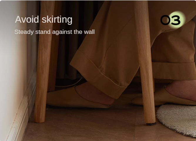 Ash Solid Wood Lighted Vanity Table.