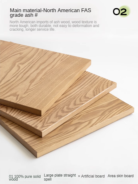 Ash Solid Wood Lighted Vanity Table.