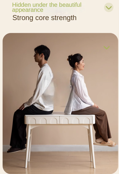 Solid Rubberwood French Cream Style Dressing Table.