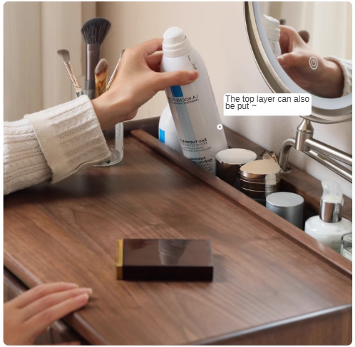 Black Walnut Solid Wood Dressing Table.