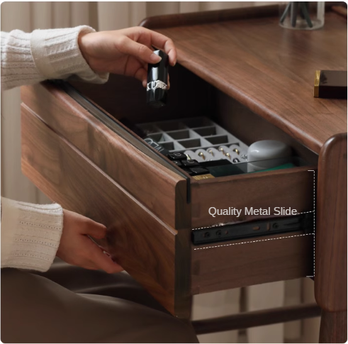 Black Walnut Solid Wood Dressing Table.