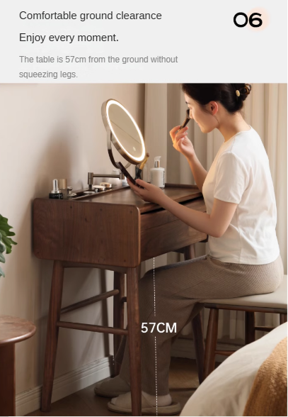 Black Walnut Solid Wood Dressing Table.