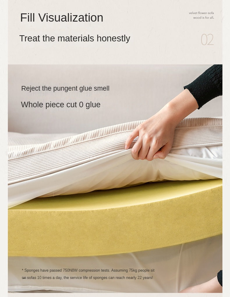 Soft Cream Upholstered Sofa