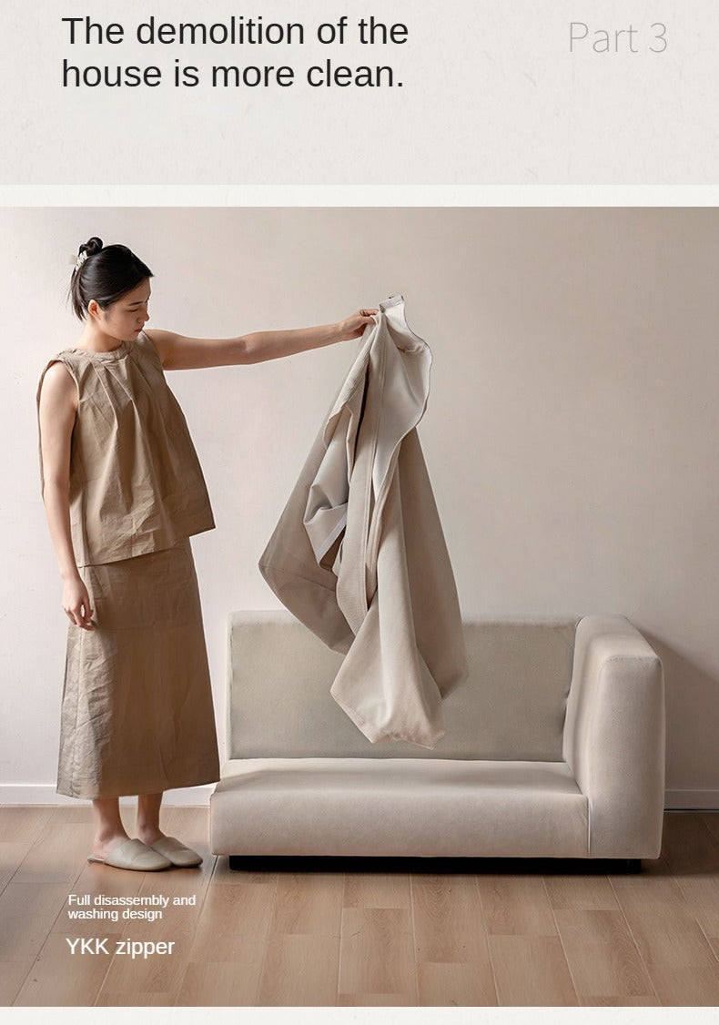 Soft Cream Upholstered Sofa